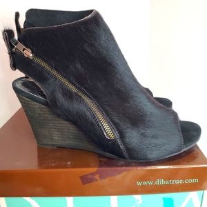 Black Wedge Ankle Boots